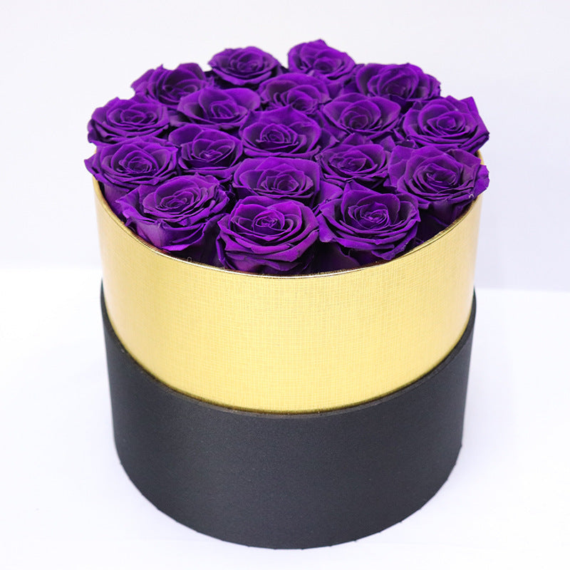 Flag Village Preserved Flower Rose Hug Bucket Christmas Gift Box