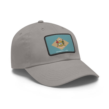 Flag Village USA Delaware State Flag Hat Cap with Leather Patch