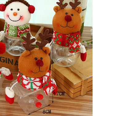 Flag Village Christmas Candy Jar Children Kids Storage Bottle Santa Bag Christmas Sweet Box Gift Chocolate Candy Box Natale Decorazioni