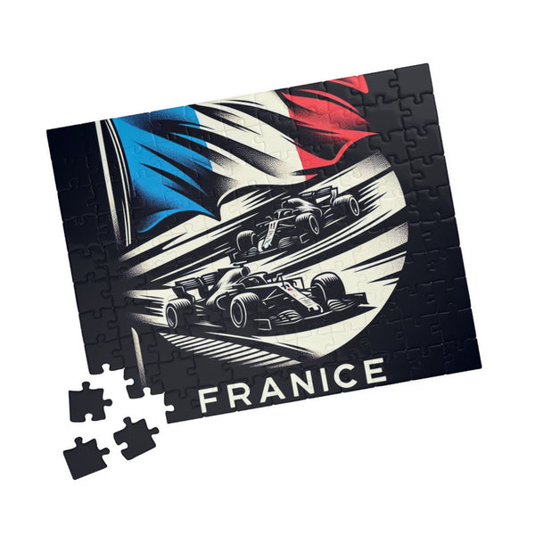 Flag Village France Racing Car Sporting Flag Puzzle (110, 252, 520, 1014-piece) FRA0015