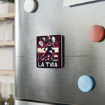 Flag Village Latvia National Flag Fridge Magnet 2" x 2"