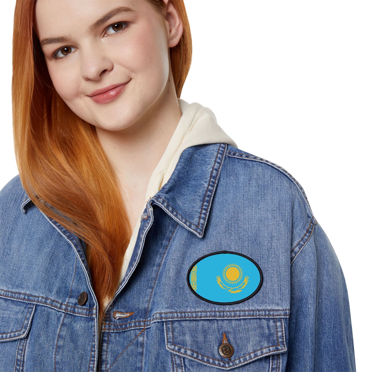 Flag Village Kazakhstan Flag Embroidery Iron-On Patches