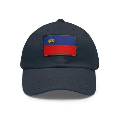 Flag Village Liechtenstein Flag Hat Cap with Leather Patch