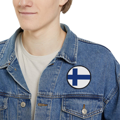 Flag Village Finland Flag Embroidery Iron-On Patches