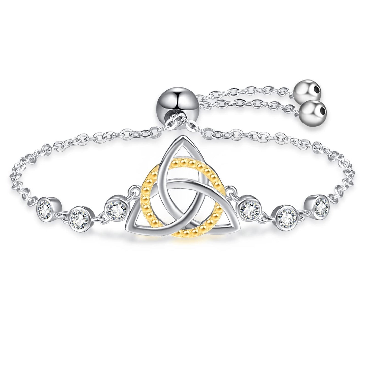 Flag Village Sterling Silver Celtic Knot Vintage Bracelet for Women As Gifts For Women and Girls