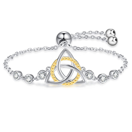 Flag Village Sterling Silver Celtic Knot Vintage Bracelet for Women As Gifts For Women and Girls
