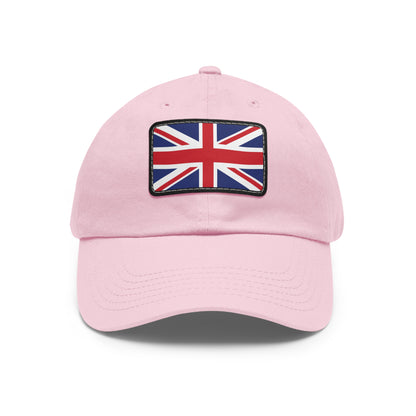 Flag Village United Kingdom Flag Hat Cap with Leather Patch
