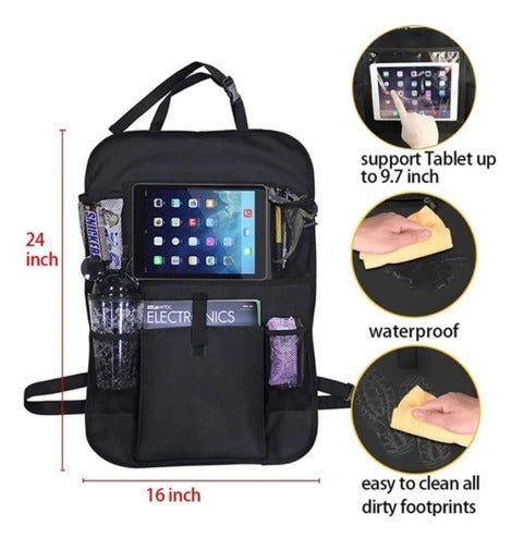Flag Village Auto Tools Compatible with Apple, Car storage bag car seat back pocket bag car with IPAD bag 600D Oxford cloth