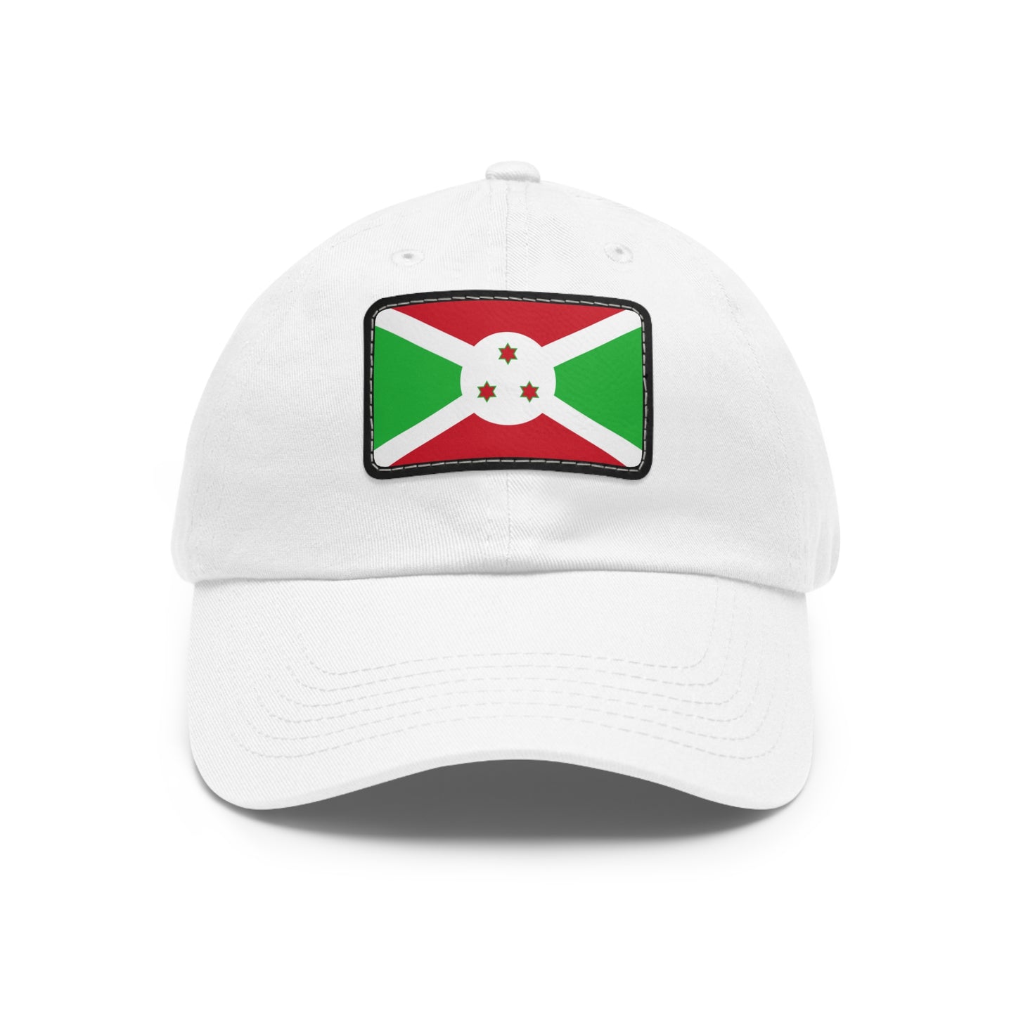 Flag Village Burundi Flag Hat Cap with Leather Patch