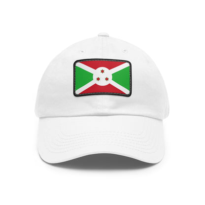 Flag Village Burundi Flag Hat Cap with Leather Patch