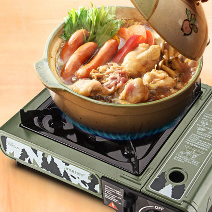 Flag Village Portable Gas Stove With Map Hot Pot Waska Fuel Tank Barbecue Outdoor Camping Stove