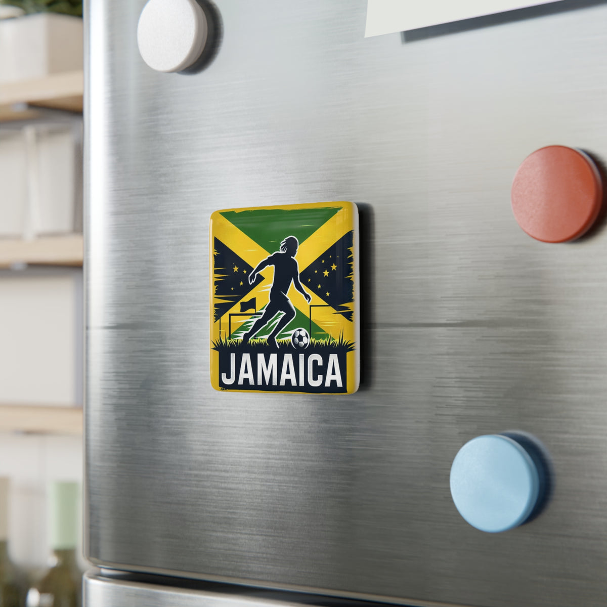 Flag Village JAMAICA Flag Sporting Porcelain Magnet, Square JAM0004