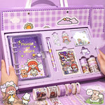 Flag Village Hand Account Book Gift Box Set Cute Girl Heart Notebook