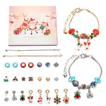 Flag Village Christmas Bracelet Beads Gift Box Jewelry Set