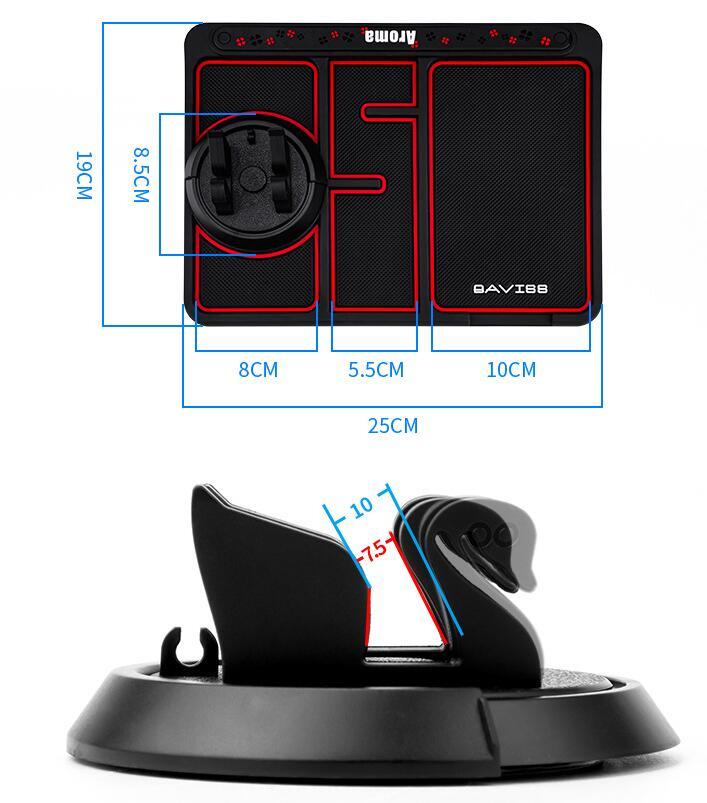 Flag Village Auto Tools Non-Slip Car Phone Pad For 4-in-1 Car Parking Number Card Anti-Slip Mat Auto Phone Holder Sticky Anti Slide Dash Phone Mount