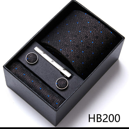 Flag Village Men's Business Formal Tie Six-piece Set Gift Box