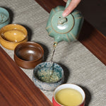 Flag Village Kiln Baked Five-shaped Cup Porcelain Kung Fu Tea Set Gift Box