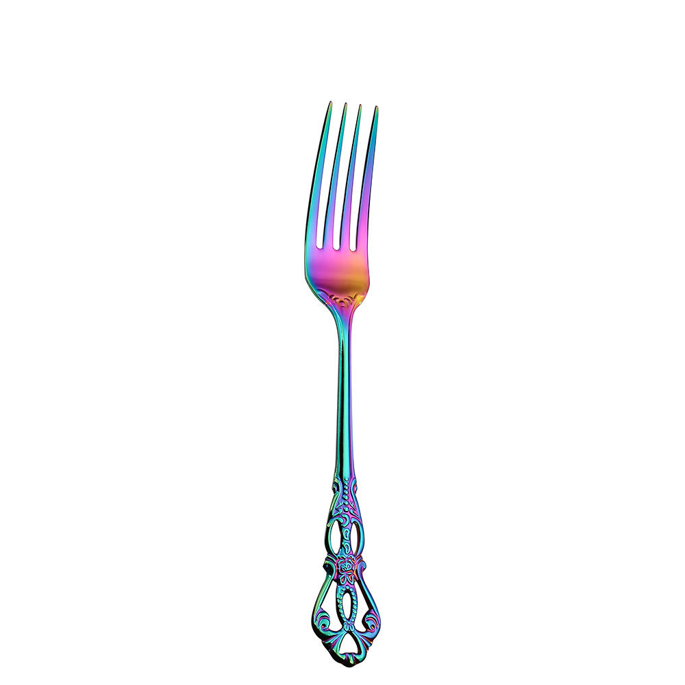 Flag Village Stainless Steel Western Food Tableware Set Steak Knife And Fork Gift Box Steak Knife, Fork And Spoon
