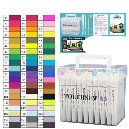 Flag Village TOUCH NEW7 Generation Double-headed Oily Marker Set Student Painting Colored Pen Gift Box