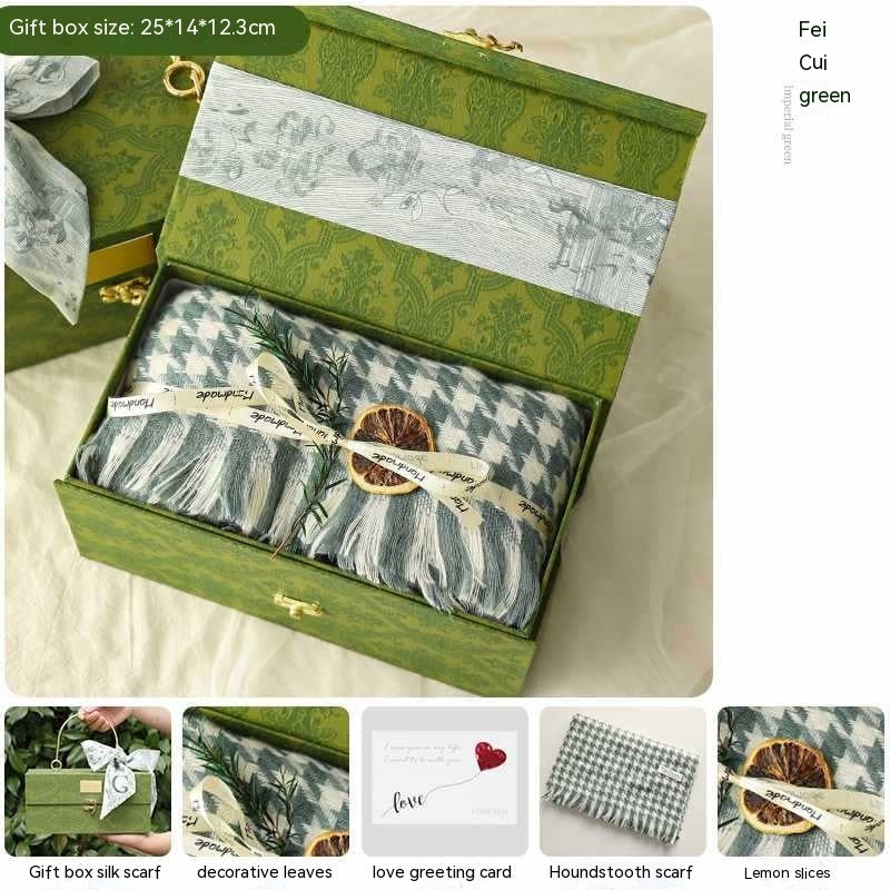Flag Village Gift Gift For Girlfriend Niche Winter Scarf Gift Box