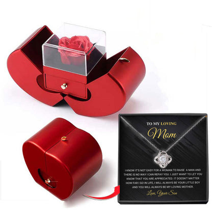 Flag Village Niche Mother's Day Gift Clavicle Chain Apple Box Set