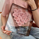 Flag Village Transparent Acrylic Flower Box Eternal Flower Love CD Valentine's Day Gift