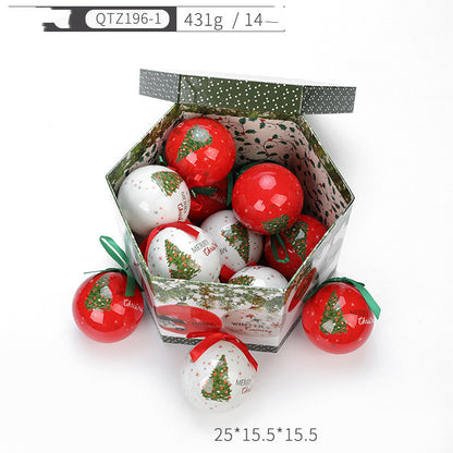 Flag Village Christmas Gift Box With Christmas Tree Decoration Pendant