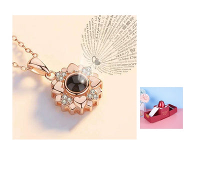 Flag Village Hot Valentine's Day Gifts Metal Rose Jewelry Gift Box Necklace For Wedding Girlfriend Necklace Gifts