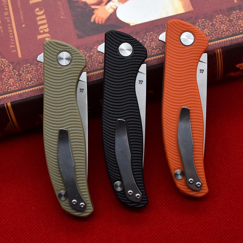 Flag Village Outdoor Folding Knife For Camping And Hunting