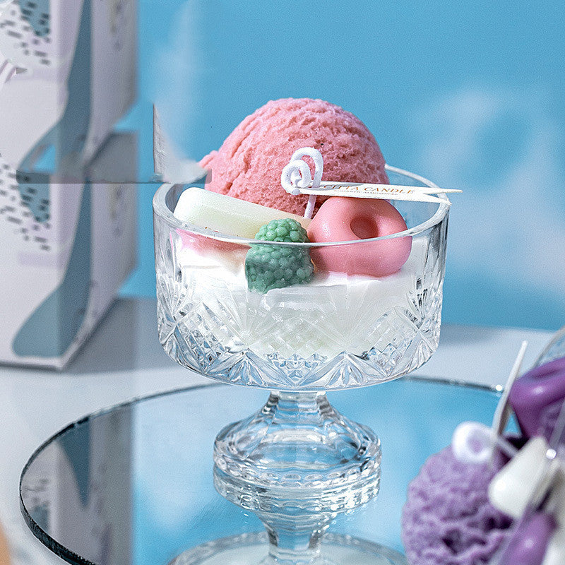 Flag Village Creative Ice Cream Carved Candle Essential Oil And Hand Gift Box
