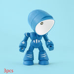 Flag Village Cute LED Hero Table Lamp Mini Portable Cool Mecha Cute Robot Night Light Bedroom Home Decoration Kids Boys Gifts