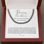 Flag Village Male Stainless Steel Double-sided Ground Cuban Chain Gift Box Set