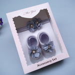 Flag Village New Baby Girl Socks Headband Gift Box