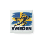 Flag Village Sweden Flag Sporting Porcelain Magnet, Square SWE0005