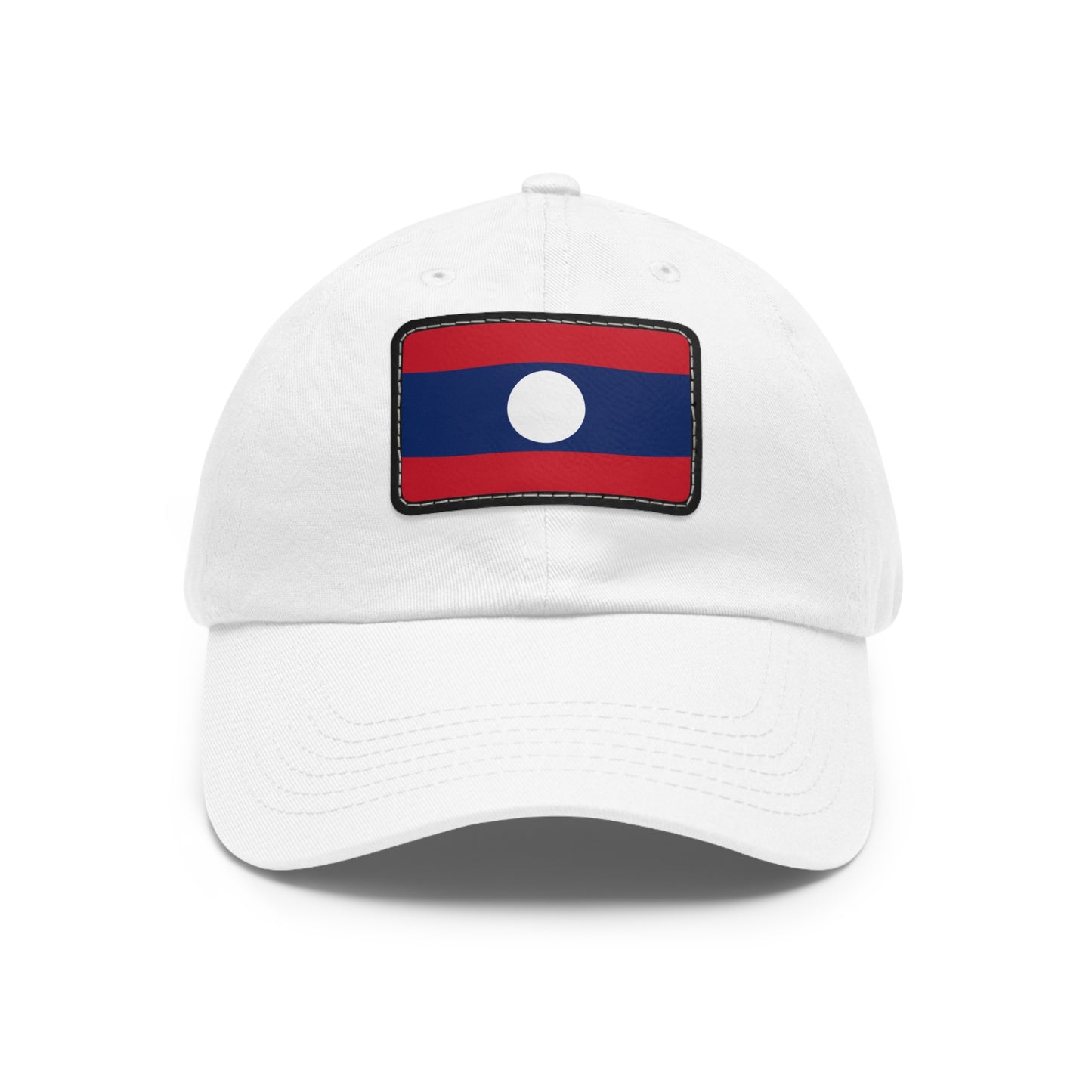 Flag Village Laos Flag Hat Cap with Leather Patch