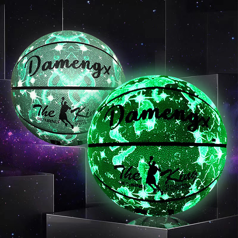 Flag Village Luminous Luminous Basketball PU Soft Leather Outdoor Wear-resistant And Non-slip