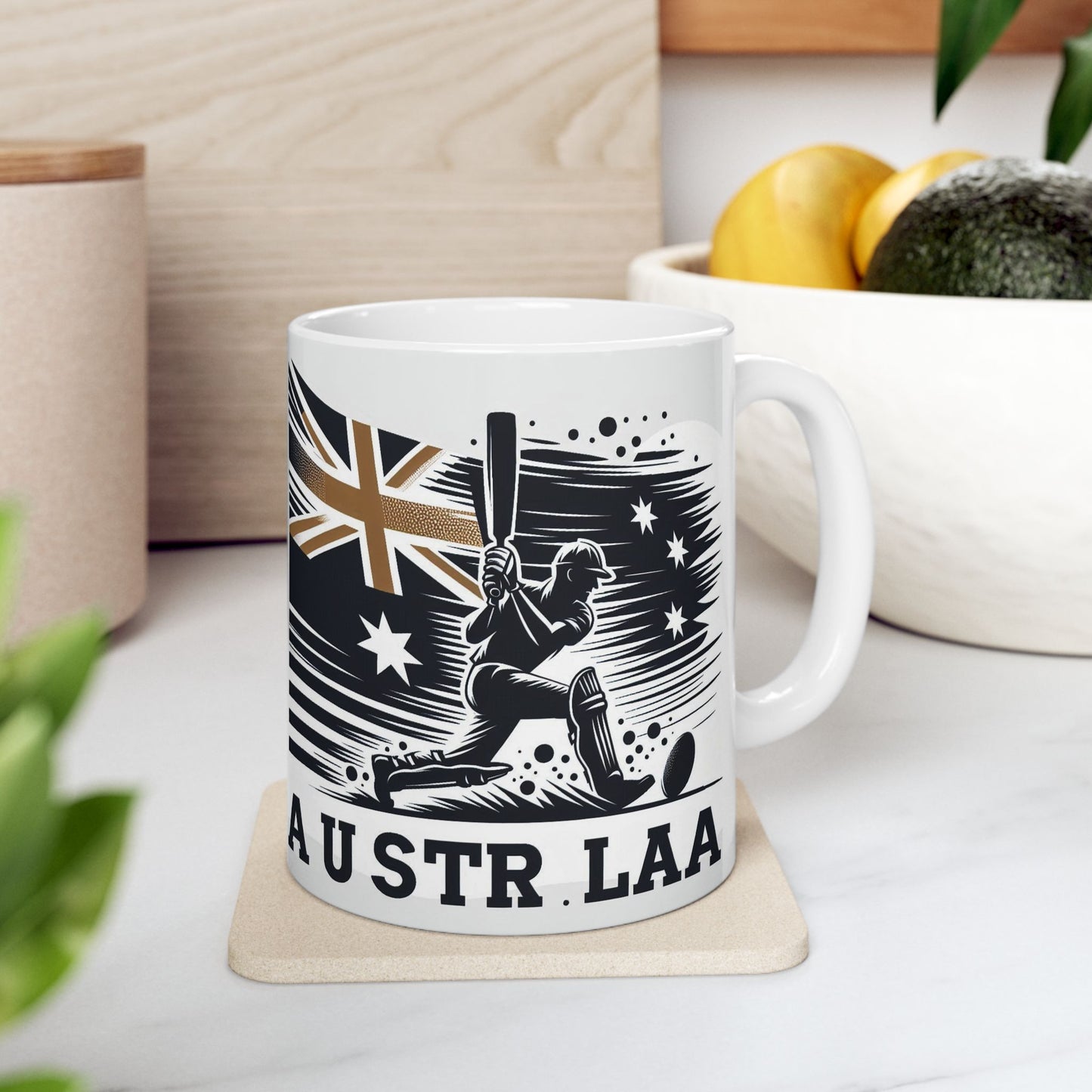 Flag Village Australia Sporting Flag Ceramic Coffee Mug 11oz FV-MG0207