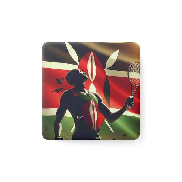 Flag Village Kenya National Flag Fridge Magnet 2"x2"