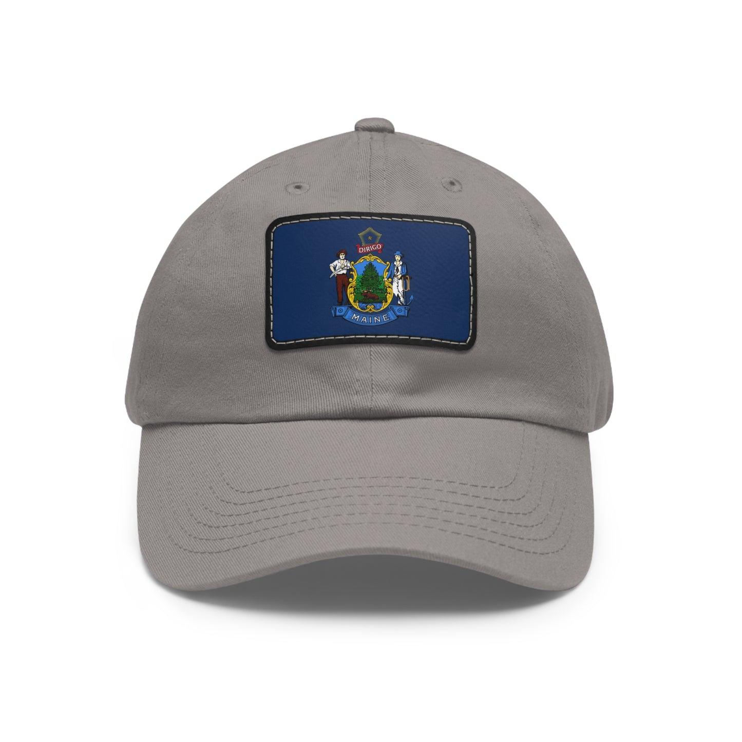 Flag Village USA Maine State Flag Hat Cap with Leather Patch