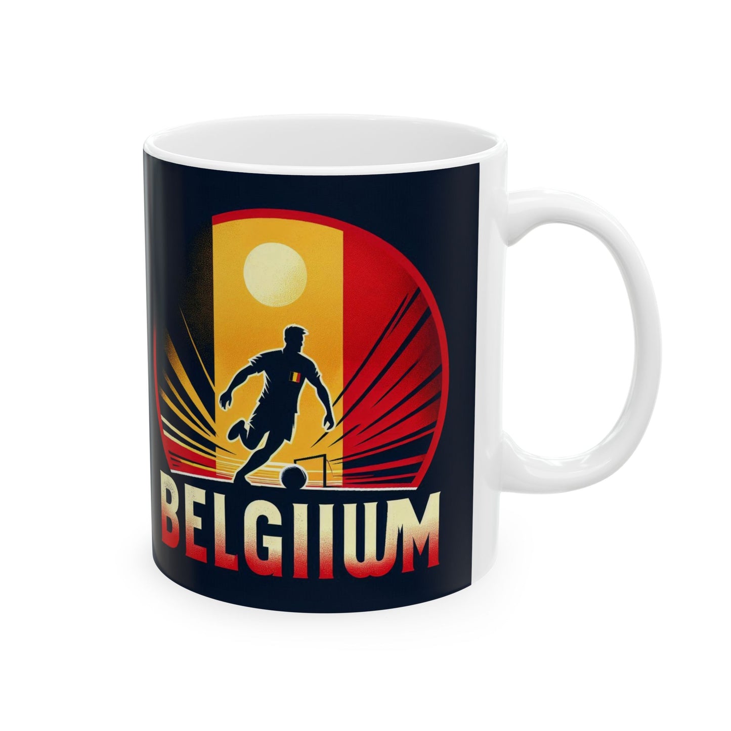 Flag Village Belgium Sporting Flag Ceramic Coffee Mug 11oz BEL0007