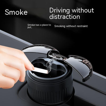 Flag Village Auto Tools Car Automatic Sensing Touch Infrared Smoking Metal Smart Ashtray With Lid