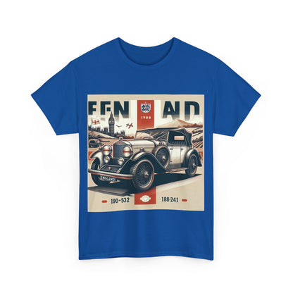 Flag Village UK Vintage Car Flag T-SHIRT Heavy Cotton Tee UK0021