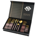 Flag Village Gift Box Stainless Steel Tableware 24-piece Set