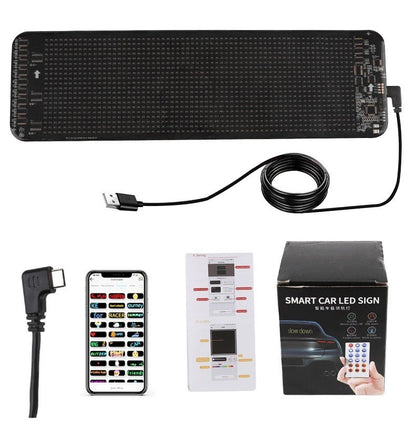 Flag Village Auto Tools Programmable Car LED Sign LED Full-color Advertising Screen Ultra-thin Display Screen Custom Text Pattern Animation Display Car