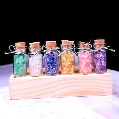 Flag Village Natural Original Stone Set Energy Crystal Unpolished Semi Precious Amethyst Gift Box