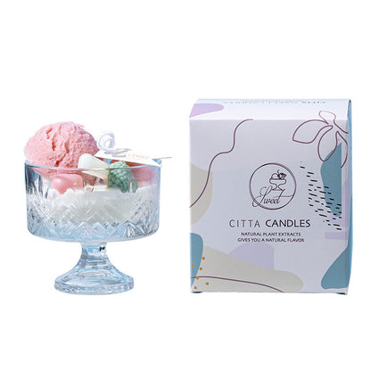 Flag Village Creative Ice Cream Carved Candle Essential Oil And Hand Gift Box