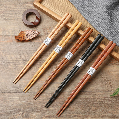 Flag Village Chopsticks Household Wooden Chopsticks Gift Box Set