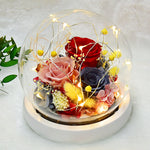 Flag Village Eternal Flower Rose Glass Cover Gift Box Gift