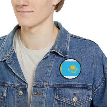 Flag Village Kazakhstan Flag Embroidery Iron-On Patches