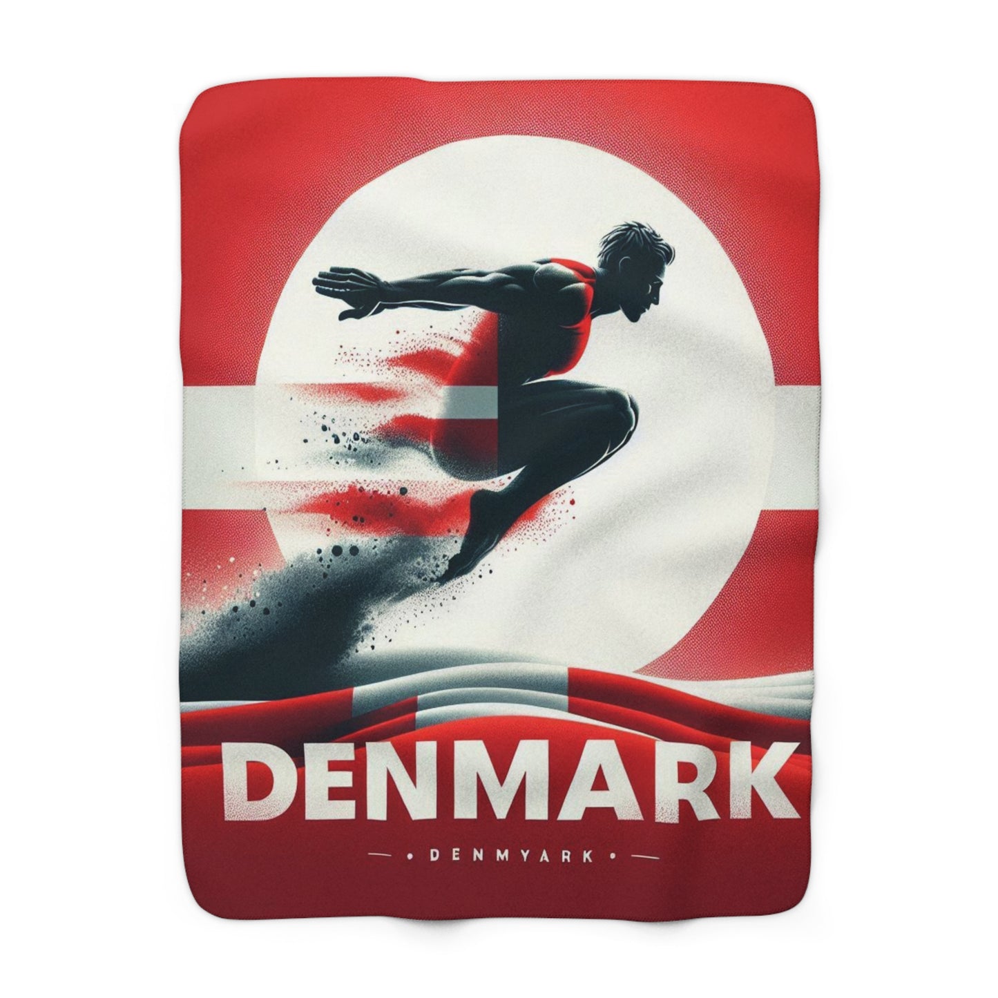 Flag Village Denmark Sporting Flag Sherpa Fleece Blanket DNK0009